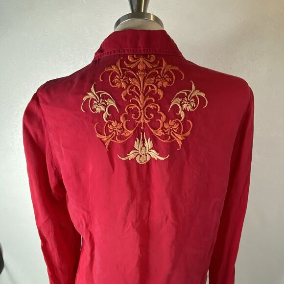 Johnny Was sz S Pink Embroidered Tunic - Picture 6 of 10